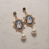 クラシックレディーオイルペインティングピアス / Classic Lady Oil Painting Piercing