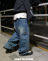 No.0622 S カーペンターワイドデニム パンツ