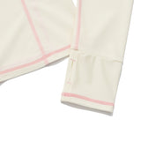 スモールチェリージップアップラッシュガード / SMALL CHERRY ZIP-UP RASHGUARD [IVORY]