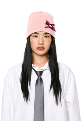 MINI RIBBON BEANIE / PINK