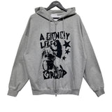 (UNISEX)パンクオーバーフィットフード