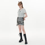 Ribbon Tweed Shirt [White] (6592695566454)