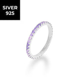 [S925]2㎜テニスリング/[S925] 2MM Violet Tennis Rilng (silver)