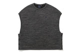 サイドオープンニットベスト / SIDE OPEN KNIT VEST_CHARCOAL