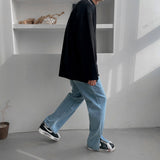 ASCLO Side Slit Denim Pants (2color) (6685980033142)