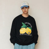 ダブルレモンスウェットシャツ/DOUBLE LEMON SWEATSHIRT_BLACK