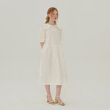 セーラーカラーロングドレス / SAILOR COLLAR LONG DRESS_WHITE