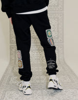 GRANNY SQUARE JOGGER PANTS BLACK (6691423453302)