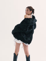 Popo fur jacket BLACK