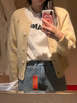 [MADE] ペティモヘアバックルカーディガン
