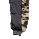[UNISEX] Reversible Faux Fur Varsity Collar Coat (Camouflage) (6656656343158)
