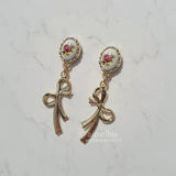 ビンテージローズガーデンピアス / Vintage Rose Garden Piercing - Ribbon Version
