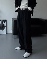 CR Youth shuffle two-tuck wool wide pants (3 colors)