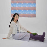 Fluffy lace cardigan (6684235956342)