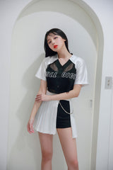 ダイスジャージークロップTシャツ/TOP(8102) Dice Jersey Crop Tee