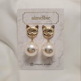 ビッグパールピアス / Melbie The Cat Series - Big Pearl Piercing (Gold ver.)