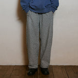 チェッカーボードバンディングパンツ/CHECKERBOARD BANDING PANTS_BLACK WHITE