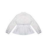 [WOMEN] Faux-Shearling Detachable Skirt Trucker Jacket (White) (6656349143158)