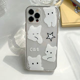 ホワイトキャットフォーンケース / White cat Phone Case