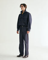 UNISEX LINE STITCH RAW DENIM PANTS M - INDIGO BLUE (6635992383606)