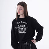 バンブッククラブスウェットシャツ/0 7 banned book club sweatshirt - BLACK