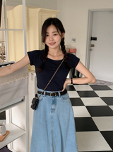 [SHOPPERMADE] Square Raglan Short Sleeve T-Shirt (6color)