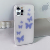 ブラーブルーバタフライフォーンケース / Blur blue Butterfly Phone Case