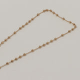 シルバーボールチェーンネックレス(スペアチェーン)/SILVER BALL CHAIN NECKLACE(CHOKER) (925 silver+gold plated / spare chain)
