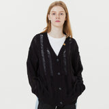 スカシリブカーディガン / Skashi rib cardigan