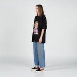 ベイビーフェイスチェックスカートドーナツ半袖Tシャツ ブラック