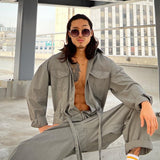 アジャンプスーツザットフィッツライクアコート / A jumpsuit that fits like a coat 3COLOR