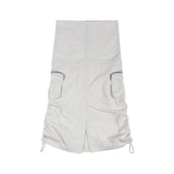 CARGO STRING ZIP-UP SKIRT [Ivory]