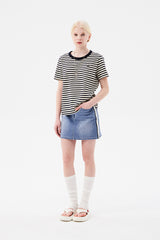 モノチェリーストライプTシャツ / MONO CHERRY STRIPE T-SHIRT [NAVY]