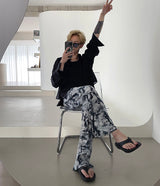 プリントプリーツパンツ / [Made] Printed Pleats Pants (2 colors)