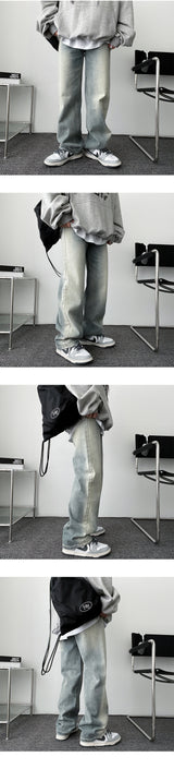 By Deep Washing Denim Pants