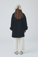 ダブルスティッチカラーオーバーコート / Double Stitch Collar OverCoat [Navy]