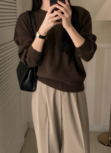 Basic Autumn Round Knit (10color)