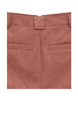 フロントポケットジップアップスカート / FRONT POCKET ZIP-UP SKIRT (BRICK ROSE)