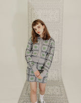GRANNY SQUARE KNIT MINI SKIRT LIGHT GRAY (6691439050870)