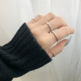 ミニハートレイヤードリングセット / Mini Heart Layered Ring 10 Set (2 color)