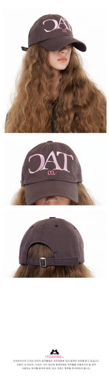 エンブロイダリーボールキャップ/[IBC22UCA08BR] ITZAVIBE CAT EMBROIDERY BALL CAP