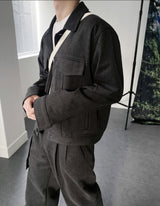 No.9180 woolen set-up trucker JK (6633609035894)
