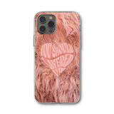 ピンクファーフォンケース(ジェリー)/PINK FUR PHONE CASE (JELLY)