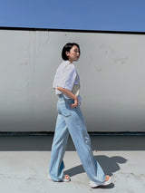 リネンワイドデニムパンツ / no.5166 Linen Wide Denim Pants