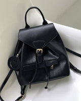 ルートスマイルバックルミニレザーバケットリュック / Root Smile Buckle Mini Leather Bucket Backpack
