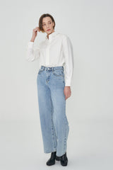 ワイドフィットライトブルーデニムパンツ/ACTRESS YOOSUN, WJSN YEON-JUNG, RED VELVET JOY, RAPPER JESSIE, MAMAMOO MOON-BYUL, GIRLFRIEND YERIN, MOMOLAND NANCY, IZ*ONE EUNBI, APINK BOMI WORN WIDE FIT LIGHT BLUE DENIM PANTS [6055]