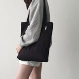 ツイルシンプルラインバッグ - black