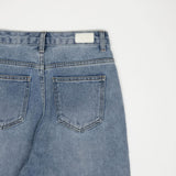 2トーンミックスロールアップデニムパンツ/TWO TONE MIXED ROLL UP DENIM PANTS [6605]