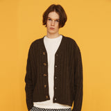 カシミアブレンドカーディガン/CASHMERE BLEND CARDIGAN_BROWN