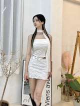 ローズローミニスカート/777. Rose low mini sk (2color)